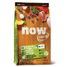 Now Fresh Grain-Free Small Breed Dry Dog Food with Turkey, Salmon & Duck, Healthy Kibble for Adults Made with Real Meat & Fish, Chicken-Free Recipe, Pumpkin & Probiotics for Good Digestion, 6 lb Bag