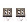 (2) Two Four XLR Double Wall Plates w/Neutrik 2 Male
