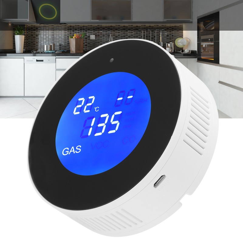 WIFI Natural Gas Detector Alarm WallMounted Leakage Sniffer AC
