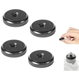 1/4" Camera Accessories Fixed Adapter Camera Tripod Head Durable Metal Hot Shoe Cold Shoe Accessories Adapter Shooting Support Assistant Tool 1/4"-HQB-AL-LK-NT 4 Pack