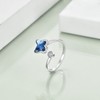 VONALA Butterfly Ring for Women 925 Sterling Silver Cross Rings