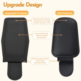 Bryze 2 Pack Magnetic Sunglasses Holder for Car Visor - Secure Clip with Universal Fit for Most Glasses, Non-Slip Design & Compact Storage Accessory (White)