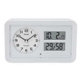 CASIO TTM-170NJ-7JF Alarm Clock, Radio, White, Analog, Snooze, Light Included, Automatic Lighting,