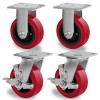 Syrantion 5 Inch Polyurethane Tread Caster Wheels Heavy Duty,Capacity 800-3200LB