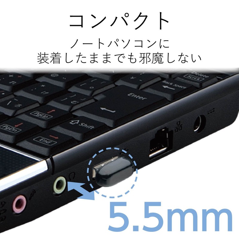 エレコム Wi-Fi 無線LAN 子機 150Mbps 11n/g/b 2.4GHz専用 USB2.0 コンパクトモデル ブラック