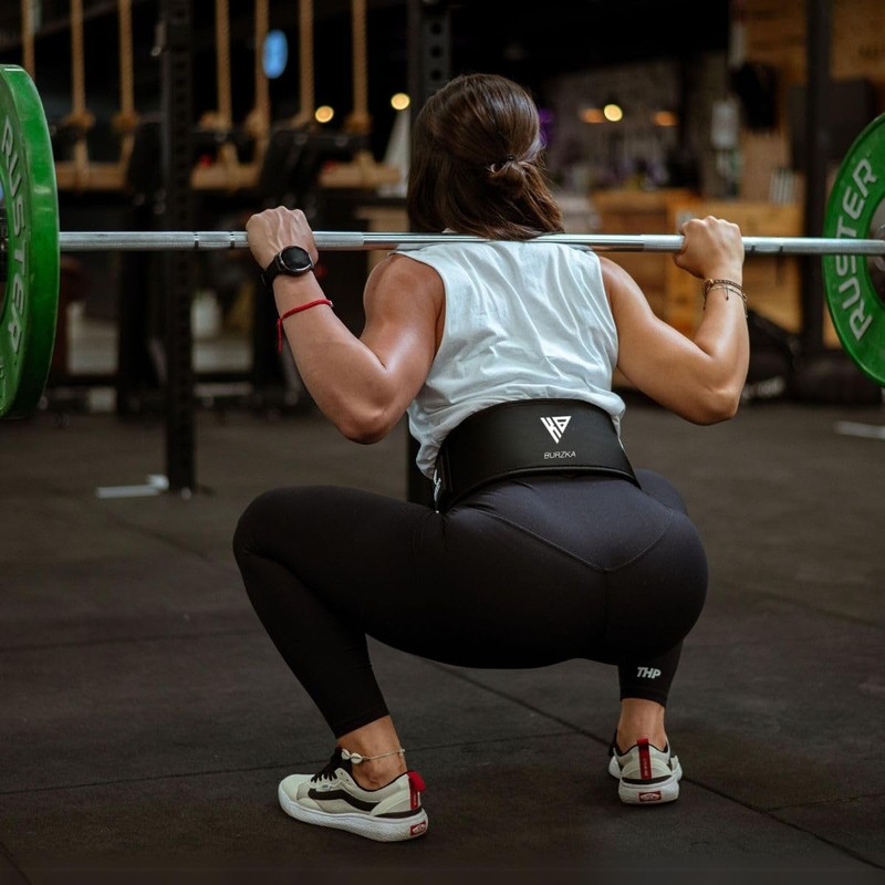 BURZKA Faja Cinturon Levantamiento Crossfit Pesas Gym Soporte Lumbar con