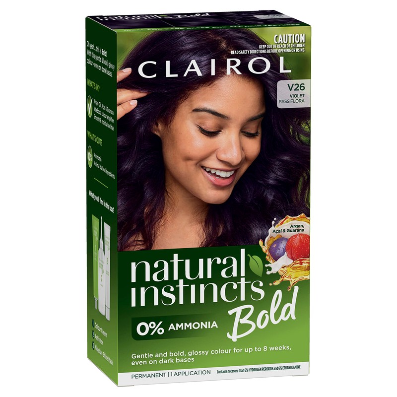 Clairol Natural Instincts Bold Violet Permanent Hair Colour, Ammonia Free,