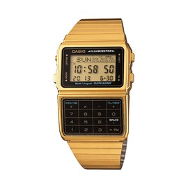 Casio #DBC611G-1D Men's Gold Tone 25 Memory Calculator Databank Watch