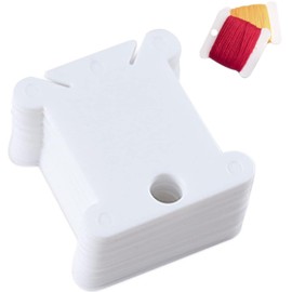 Plastic Silk Bobbins Thread Card, Embroidery Thread Storage, Wire Winder, Yarn Spools, 100 Pieces Spools Made of Plastic, Yarn Cards for Storing and Organising Sewing Thread Embroidery Thread