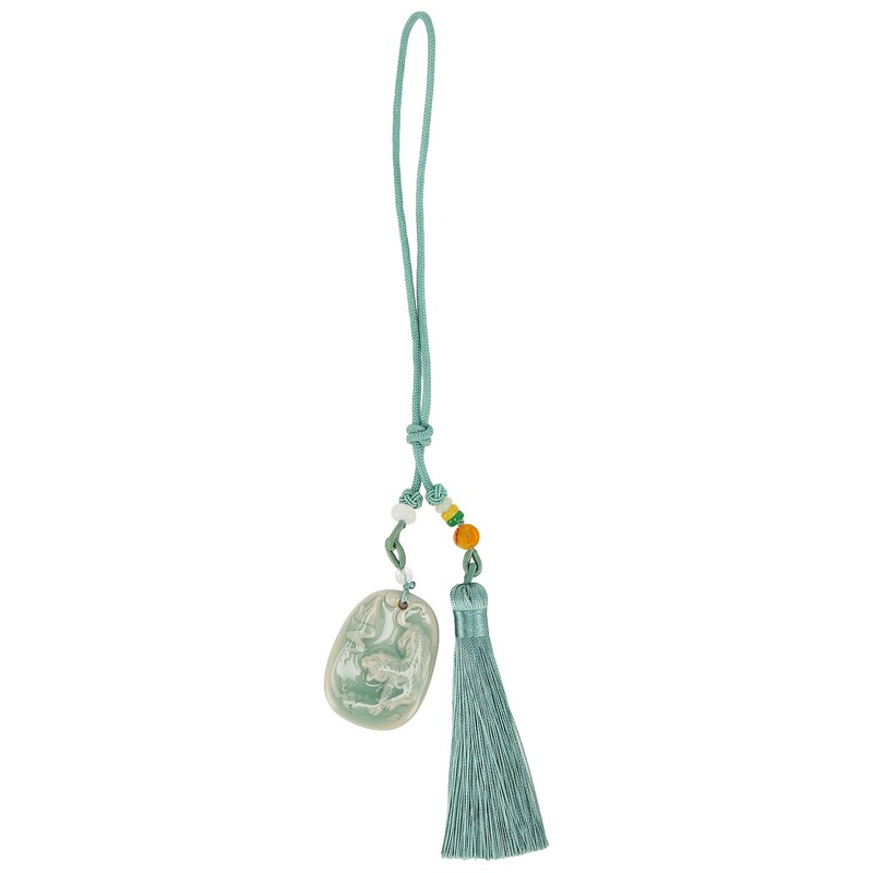 Tassel Pendant Chinese Zodiac Pattern DIY Porcelain Beads Light Weight