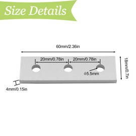 UFURMATE Flat Mending Plate, 9PCS Aluminum Alloy Straight Joining Plates Flat Metal Connector Mending Joining Bracket Fixing Hardware for 2020 Series Aluminium Extrusion Profile Connect