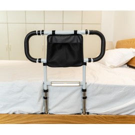 HLTHZONE Bed Rails for Elderly Adults Safety - with Motion Sensor Light & Storage Pouch,Adjustable Heights& Extendable Bed Side Rail,Fit Any Bed