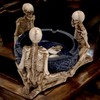 MIJOMA Gothic Ashtray - Skeleton Round with Celtic Patterns -