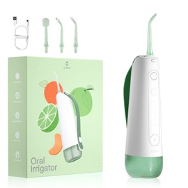 Hilo dental inalámbrico para dientes Oclean W10, irrigador oral portátil con 5 modos de hilo dental y 4 puntas de chorro reemplazables, recargable resistente al agua IPX7, Quadpacer, temporizador inteligente, para viajes, hogar, cuidado del soporte