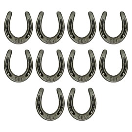 Carvers Olde Iron 3.5" Cast Iron Metal Horseshoe Set - Easy to Weld (10 Pieces)