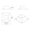Stainless Steel 316 Grade Floor or Wall Base Flange for