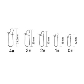 Tucireat Snap Fishing Hooks Fishing Snaps Fishing Snap Set Fishing Carabiner Snaps for Spin Fishing Lock Snaps Hanger for Spin Fishing Pike Leader Swivel Pack of 250