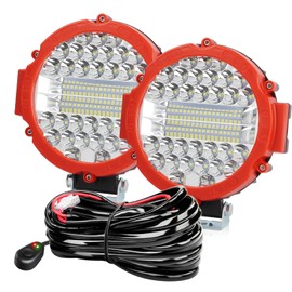 LIGBT 2PCS 6.8 Inch Round LED Off Road Driving Lights with Wiring Harness 67LEDs 201W Round Led Light Bar Flood Spot Combo Beam LED Work Lights for Truck Pickup SUV ATV UTV Tractors