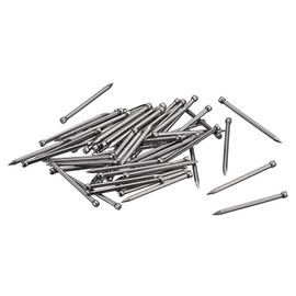 uxcell Finishing Nails 80pcs 35mm 1-3/8 Inch Hand-Drive Hardware Carbon Steel Nail Lost Head Nails