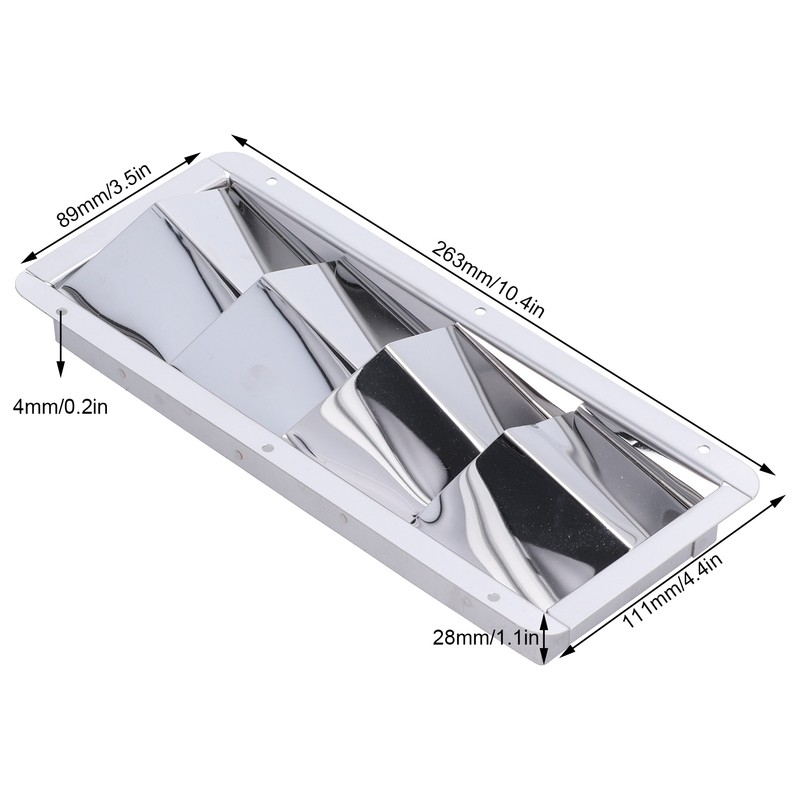 Marine Louver Vent Grille Square 4 Slots Grid Cover Boat