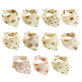 11 Pieces Baby Saliva Towels, Cute Cartoon Baby Bibs, Baby Supplies, Soft and Comfortable Saliva Towels.