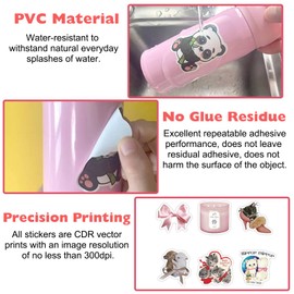 KASESSS 120 Pieces Cute Stickers Aesthetic, Coquette Stickers, Scrapbook Stickers, Cartoon for Kindle Stickers, Waterproof Bookish Stickers, Stickers for Adults for Decorating Cup Scrapbook Notebook