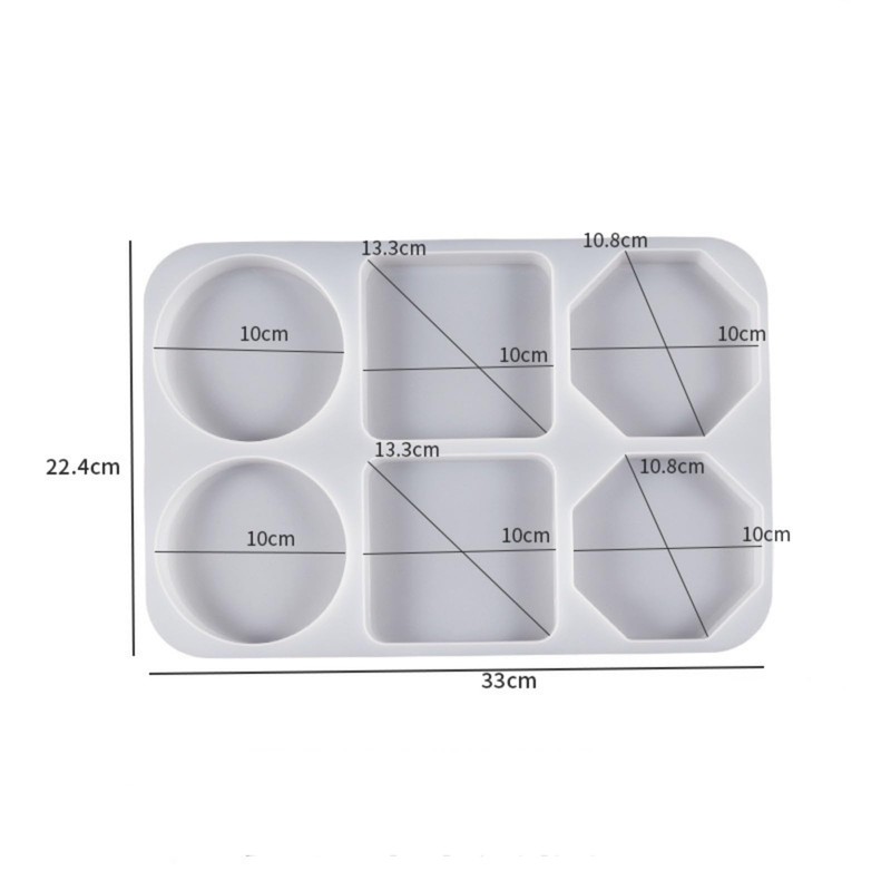Coaster Resin Molds, 6-Cavity Deep Coaster Molds for Epoxy Resin，Flower