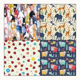 ASENME Designer Paper - A4 Size 200 gram Paper (Animals 2, 10 Units)
