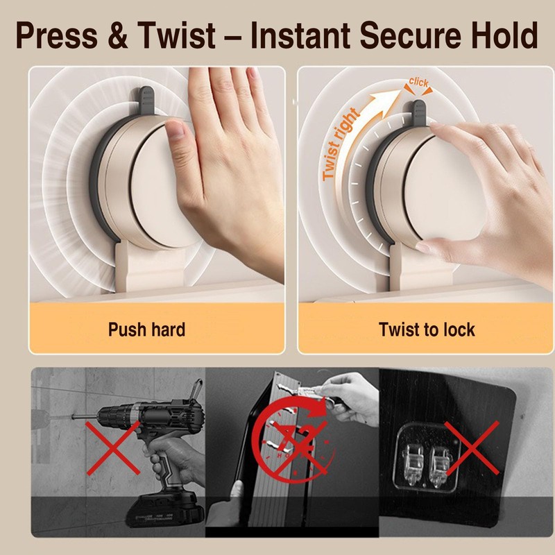 2Pack Suction Cup Corner Shelf, No Drill Bathroom Wall Mounted