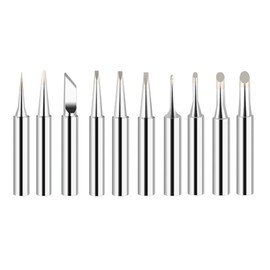 Soldering Iron Soldering Iron Tips, 10Pcs Soldering Tips Kit, 900M Soldering Tips Replacement Solder Iron Tips Kit for Hakko, Atten, Quick, Aoyue, Yihua, Vastar, Sywon, Tabiger, Soaiy