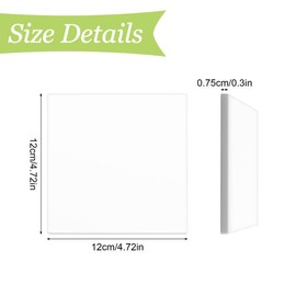 UFURMATE Blank Cover Wall Plate, 2 Pieces 4.72 x 4.72 Inch Plastic Screwless Double Blank Wall Plate Two Gang Blank Device Socket Cover for Switches (White)