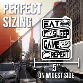 Eat Sleep Game Repeat Magnet - Gamer Fridge Magnet - Gaming Decor - Video Game Enthusiast Gift - Fun Kitchen Magnet - Geeky Gifts - Car Magnet AAMT1292