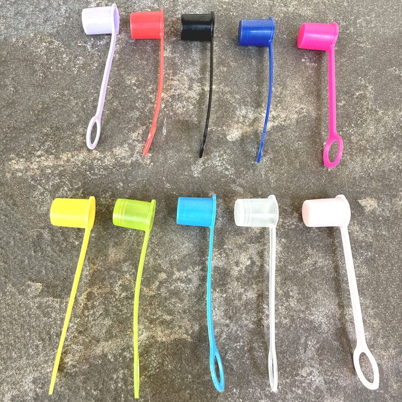 10pcs Mixed Color Caps Drinking Straw CAPS for 3/8" Diameter