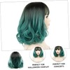 PACKOVE 1pc Women Curly Wig Short Gradient Cosplay Hairpiece for