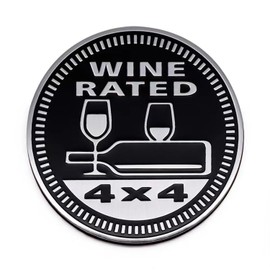 Camping Badge Rated Car Emblem, 4 x 4 Metal Automotive Badge 3D Metal Car Badges Emblems Round Emblem Decals Car Badge Decals Stickers Compatible with Jeep Wrangler Vehicles Trucks SUV (Style V)