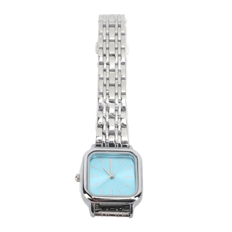 Women Quartz Watch Alloy Steel Strap Stylish Waterproof Ladies Square