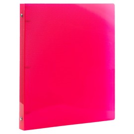 JAM Paper Plastic 0.5 inch Binder - Fuchsia Pink 3 Ring Binder - Sold Individually
