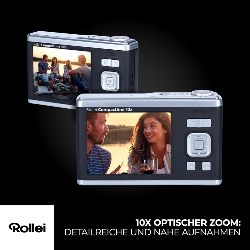 Rollei Compactline 10X – 60 MP – 10x Optical Zoom;