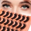 FADLASH False Eyelashes 14 Pairs Faux Mink Lashes Wispy Fake