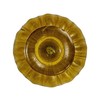 Creative Co-Op Tall Embossed Reclaimed Glass Taper Holder, Chartreuse