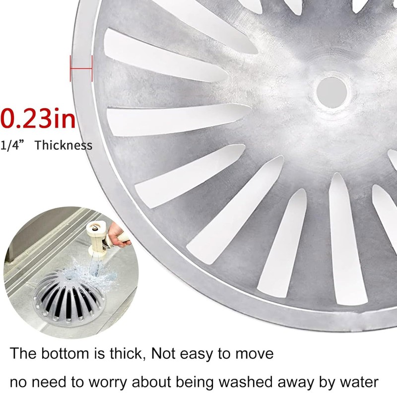 MILEGI Floor Sink Strainer Heavy Duty Aluminum Dome Sink Drain