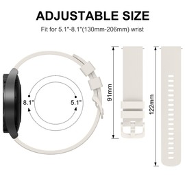 Wanme Correa para Garmin Compatible con Venu 2 Plus/Venu Sq/Venu/Vivoactive 3 / 3 Music - Banda deportiva de silicona suave , para Garmin Vivomove Sport y Forerunner 645/245 Music,Negro + Té con leche + Luz de estrella