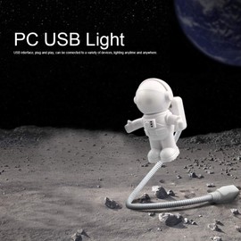 Fyearfly USB LED Reading Light, Astronaut LED Lamp with USB Connection, Energy-Saving Mini USB LED Night Light in the Shape of an Astronaut and Spaceman for Computer, Laptop, Notebook