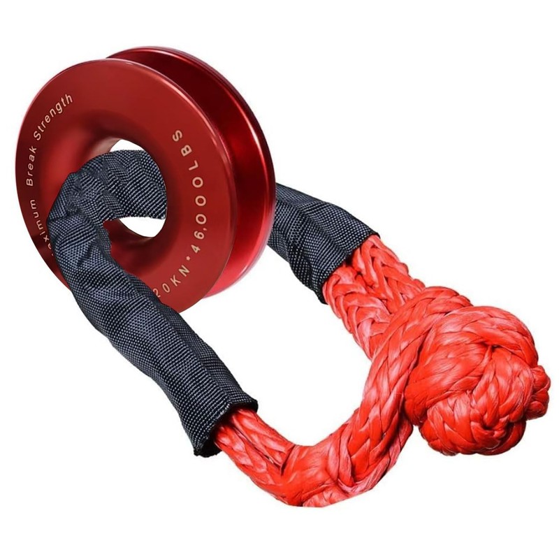 Recovery Snatch Ring Block Snatch Pulley 41000lbs Soft Shackle Winch
