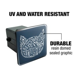 Graphics and More Meow Cat Kitten Kitty Silhouette Tow Trailer Hitch Cover Plug Insert