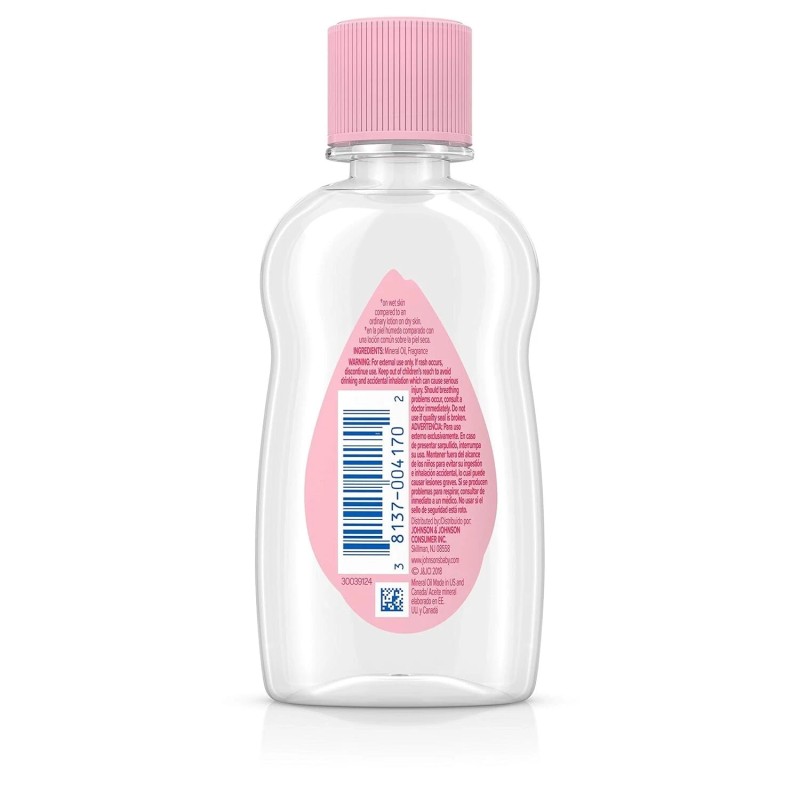Johnson's Baby Oil, Pure Mineral Oil to Prevent Moisture Loss,