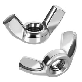 M10 Wing Nuts, Stainless Steel 18-8 (304), Parts Hurrican Screws Hand Twist Tighten Ear Butterfly Nut, 10 PCS