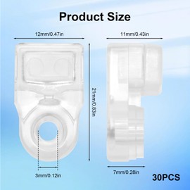30 Pcs Glass Retainer Clips, Universal Transparent Holders for Windows, Doors, Cabinets & Mirrors, Durable Plastic & Rubber Design Clips for Homeowners and Contractors(Clear)