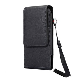 DFVmobile - Belt bag holster card holder case with belt clips swivel 360 faux leather for Infinix Smart 5 (2020) - black