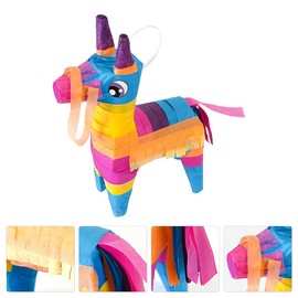 EXCEART Pinata Game Tools Birthday Horse Shape Paper Hit Funny Cute Gift Party Confetti